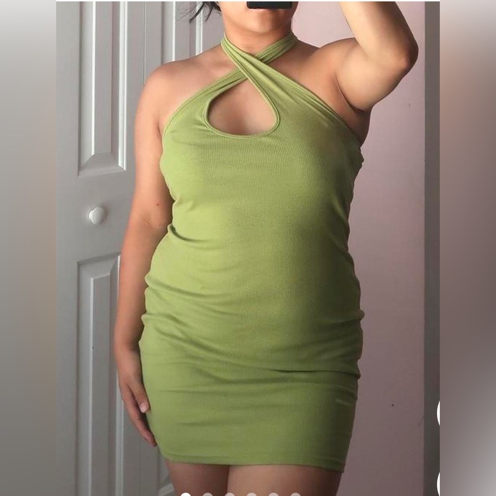 SHEIN Bodycon Halter Mini Dress